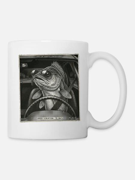 Zander Geblitzt - Tasse - Weiß
