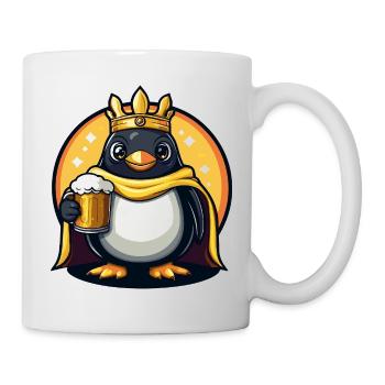 Pinguin Bier Lustig - Tasse - Weiß - Rechts