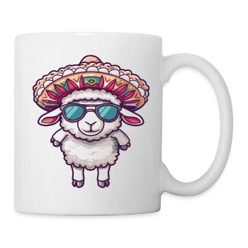 Sombrero comique drôle d’éléphant - Mug blanc - blanc - Droite