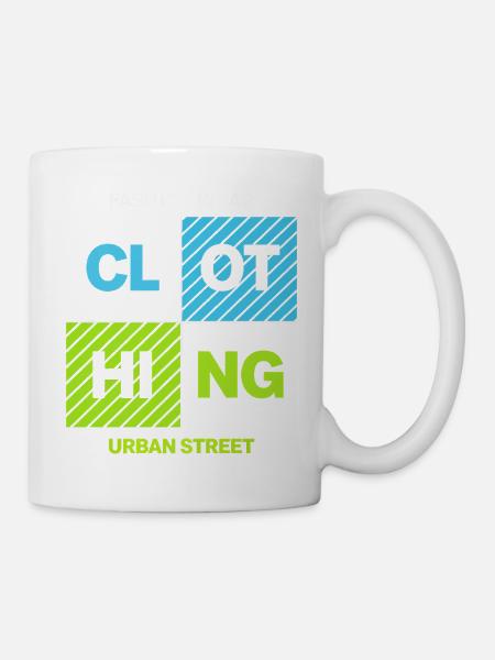 KLEIDUNG Urban Block — Neonschwarz - Tasse - Weiß