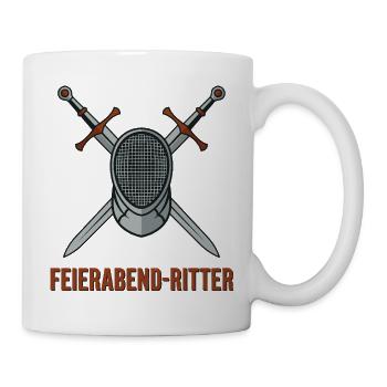 Feierabend Ritter Motiv - Tasse - Weiß - Rechts