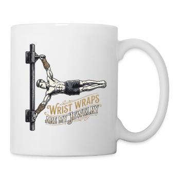 Golden Calisthenics Wrist Wraps - Mug - white - Right