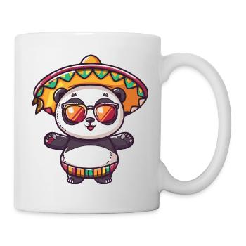 Panda Comic Funny Sombrero - Mug - white - Right