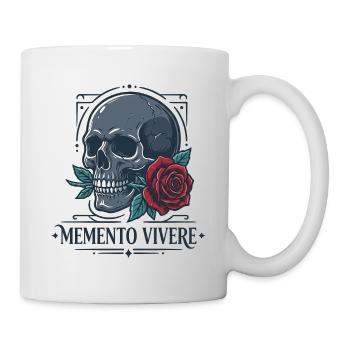 Memento Vivere Rose - Tasse - Weiß - Rechts