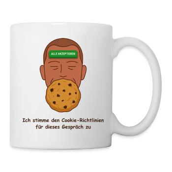 Datenschutz Cookie, Richtlinien Ironie - Tasse - Weiß - Rechts