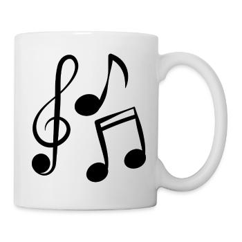 Music Vibes – Sheet Music Design Minimal - Mug - white - Right