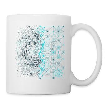 Digital order and chaos - Mug - white - Right