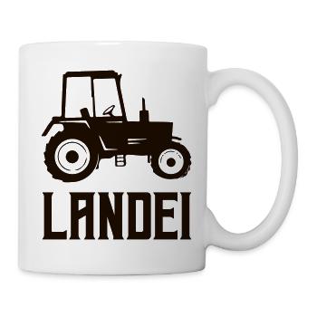 Tractor Silhouette Country Bumpkin - Mug - white - Right