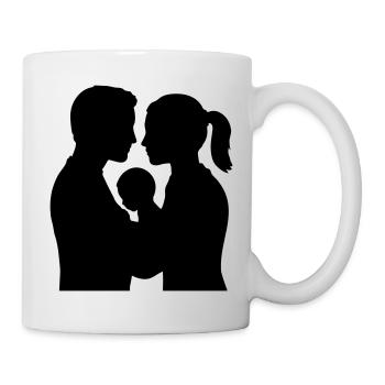 Family Silhouette Parents Children Love Together - Mug - white - Right