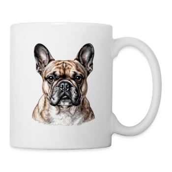 Portrait Bouledogue Français Chic - Mug blanc - blanc - Droite
