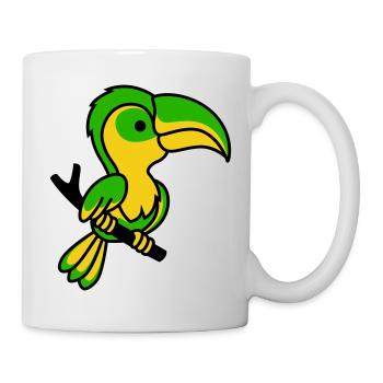 Neon Toucan in Green and Yellow - Mug - white - Right
