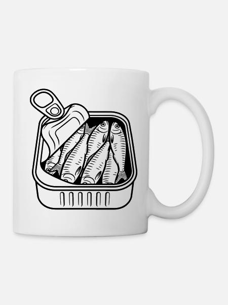Sardinen - Tasse - Weiß