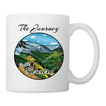 Le voyage est la récompense - Mug blanc - blanc - Droite