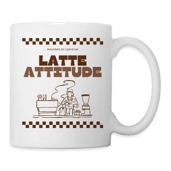 Latte Attitude - Tasse - Weiß - Rechts