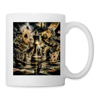 Surrealismus-Schach - Tasse - Weiß - Rechts