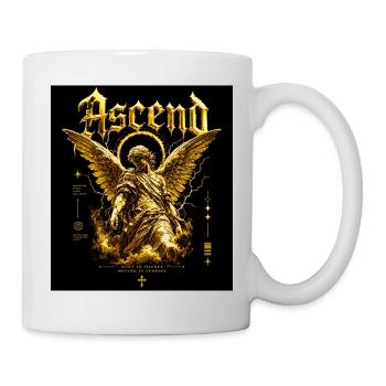Goldener Engel Ascensus - Tasse - Weiß - Rechts