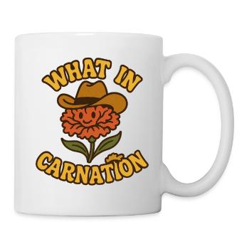 What in Carnation Cartoon Flower - Mug - white - Right