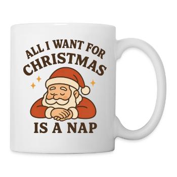 Santa Nap Cozy Christmas - Tasse - Weiß - Rechts
