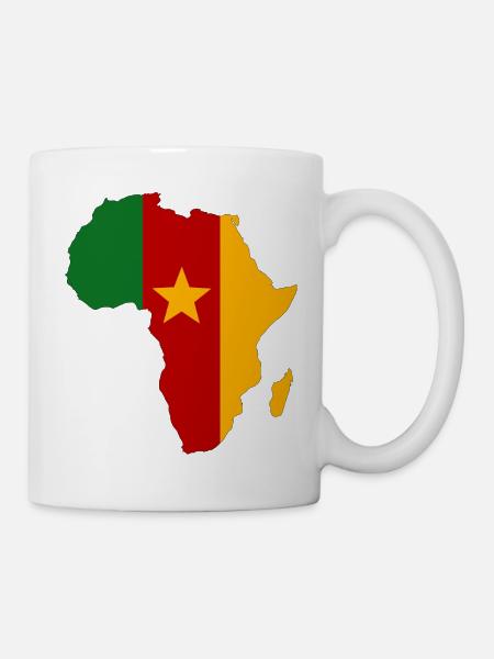 Kamerun Flagge Afrika - Tasse - Weiß