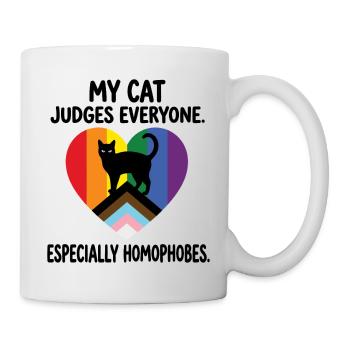 Pride Month LGBT – Meine Katze verurteilt jeden - Tasse - Weiß - Rechts