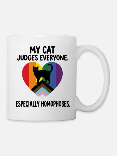 Pride Month LGBT – Meine Katze verurteilt jeden - Tasse - Weiß
