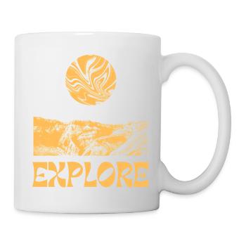 Entdecken Sie die Mountains Sun - Tasse - Weiß - Rechts