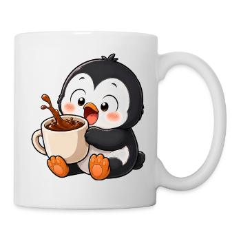 Cute Penguin Coffee Coffee Lover Mugs - Mug - white - Right
