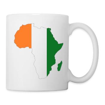 Drapeau de la Côte d’Ivoire Afrique - Mug blanc - blanc - Droite