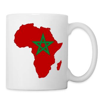 Pavillon du Maroc Afrique - Mug blanc - blanc - Droite