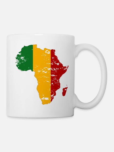 Mali Flagge Afrika used - Tasse - Weiß