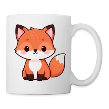 Niedlicher Fuchs Kawaii Geschenk  - Tasse - Weiß - Rechts