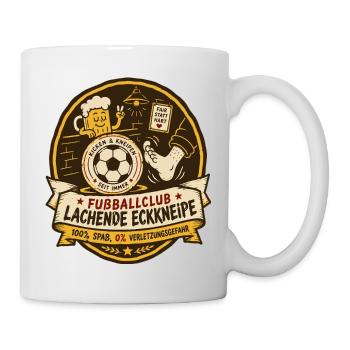 Fußballclub Lachende Eckkneipe - Tasse - Weiß - Rechts