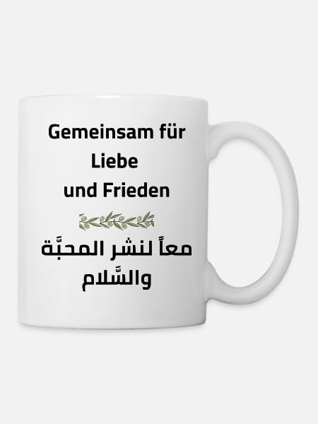 Frieden & Liebe: Gemeinsam - Tasse - Weiß