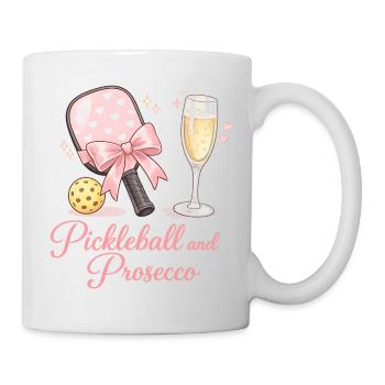 Pickleball und Prosecco Flair - Tasse - Weiß - Rechts