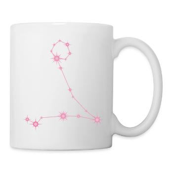 Fischestern Sternbild Sternzeichen Pastellrosa - Tasse - Weiß - Rechts