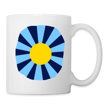 Psychedelische Blume - Tasse - Weiß - Rechts