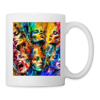 Colorful Face Rain - Mug - white - Right
