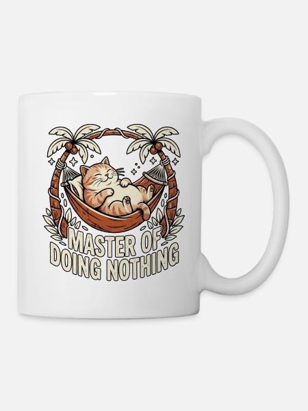 Cat Master Of Doing Nothing - Tasse - Weiß