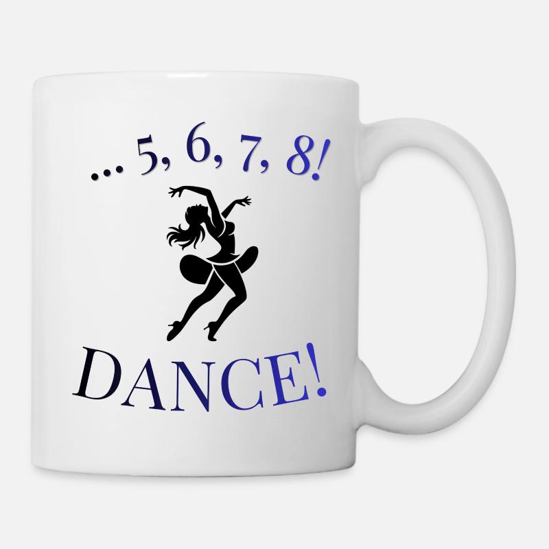 5 6 7 8 Dance! Dancer Silhouette T-Shirt - Mug - white