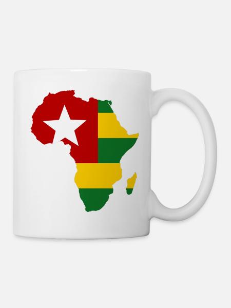 Togo_Flagge_Afrika - Tasse - Weiß
