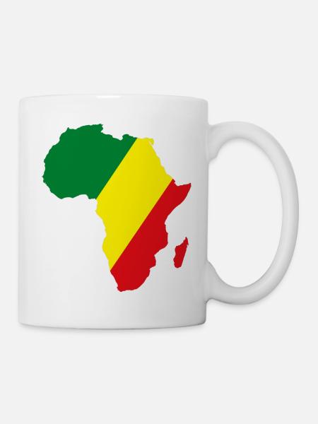 Kongo_Flagge_Afrika - Tasse - Weiß