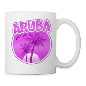 Aruba als Strand - Tasse - Weiß - Rechts