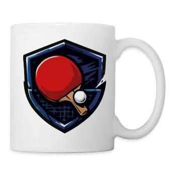 Tischtennis Shield mit Ball - Tasse - Weiß - Rechts