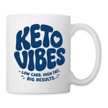 Keto Vibes Faible en glucides Riche en graisses - Mug blanc - blanc - Droite