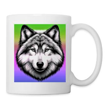 Loup - Mug blanc - blanc - Droite