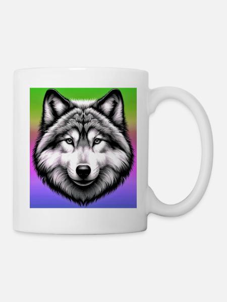 Wolf - Tasse - Weiß