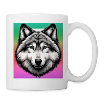 Loup - Mug blanc - blanc - Droite