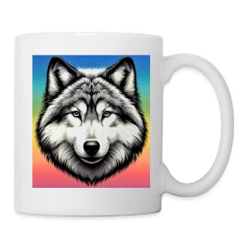 Wolf - Tasse - Weiß - Rechts