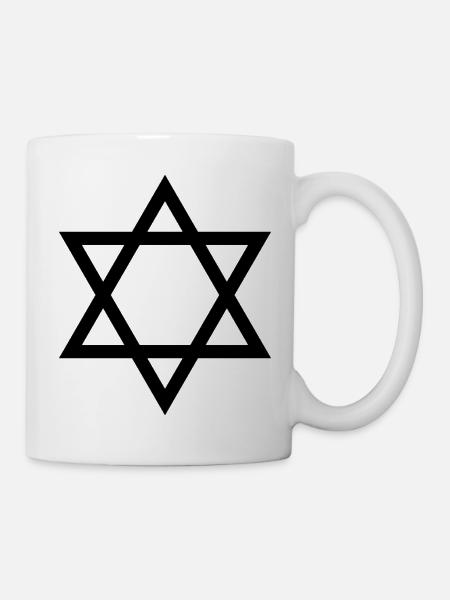 Davidkreuz - Tasse - Weiß