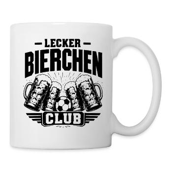 Lecker Bierchen Club Fußball & Bier Liebe - Tasse - Weiß - Rechts